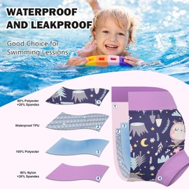 MooMoo Baby Reusable Swim Diapers 3 Pcs Waterproof Swimming Diapers for Baby Swim Lesson