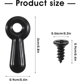 Picture Frame Hardware Kit, 100 Turn Button Fasteners, 100 Screws, Black Backing Clips for Hanging
