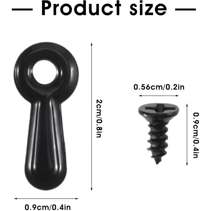 Picture Frame Hardware Kit, 100 Turn Button Fasteners, 100 Screws,