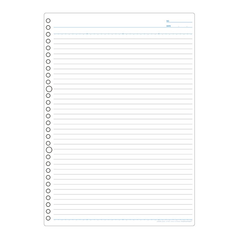 Maruman L1100H Loose Leaf A4 Horizontal Rule, 0.3 inches (7