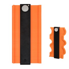 Connectable Contour Gauge 10 Inch with Lock, Adjustable Profile Duplicator Irregular Shape for Laminate Flooring, Woodworking, Tile Laying, Dual-Scale Precision Tool (10inch)