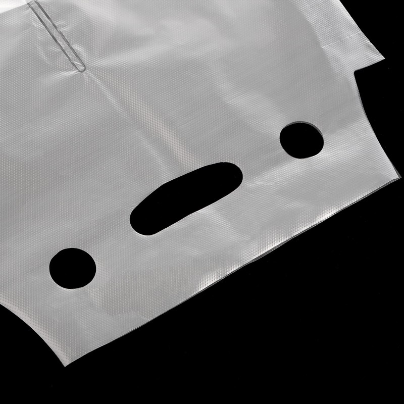 DEAYOU 200 PCS Handle Drinking Poly Bag, Clear Plastic Drink