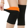 Fleece-Lined Thermal Winter Knee Warmer Knee Pad Black/L 2ea