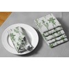 S4Sassy Green Clover & Daisy Floral Cotton Napkin Printed Everyday