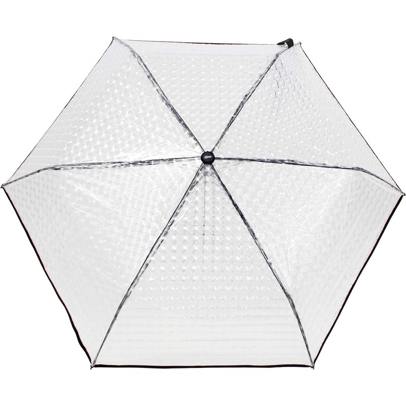 iX-brella Pocket Umbrella Transparent with Lens Effect and Coloured Handle