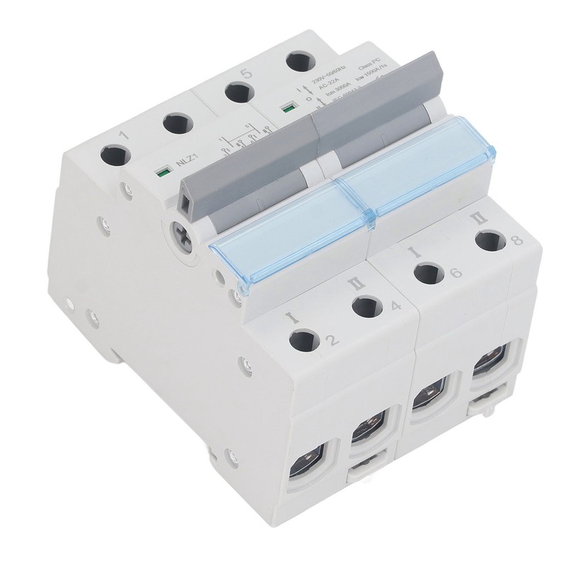 Dual Power Manual Transfer Switch 230VAC 2 Poles DIN Rail