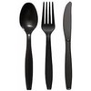 Black Plastic Fork Strong Heavy Duty Black Plastic Forks, Reusable