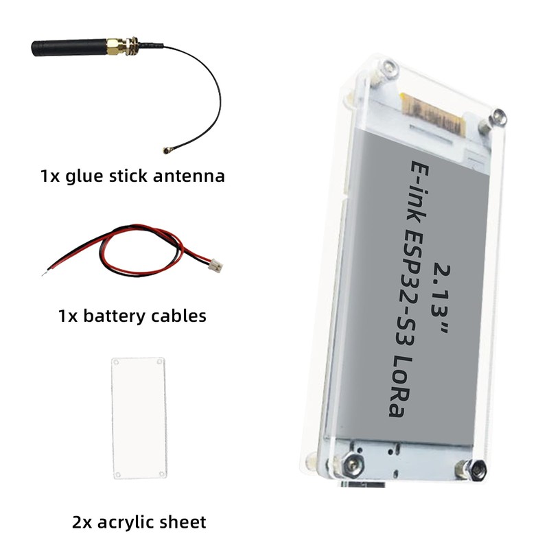 2.13 Inch LoRa E-Ink Display Module, ESP32-S3 USB C with