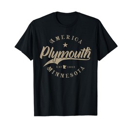 Plymouth Minnesota T-Shirt, black