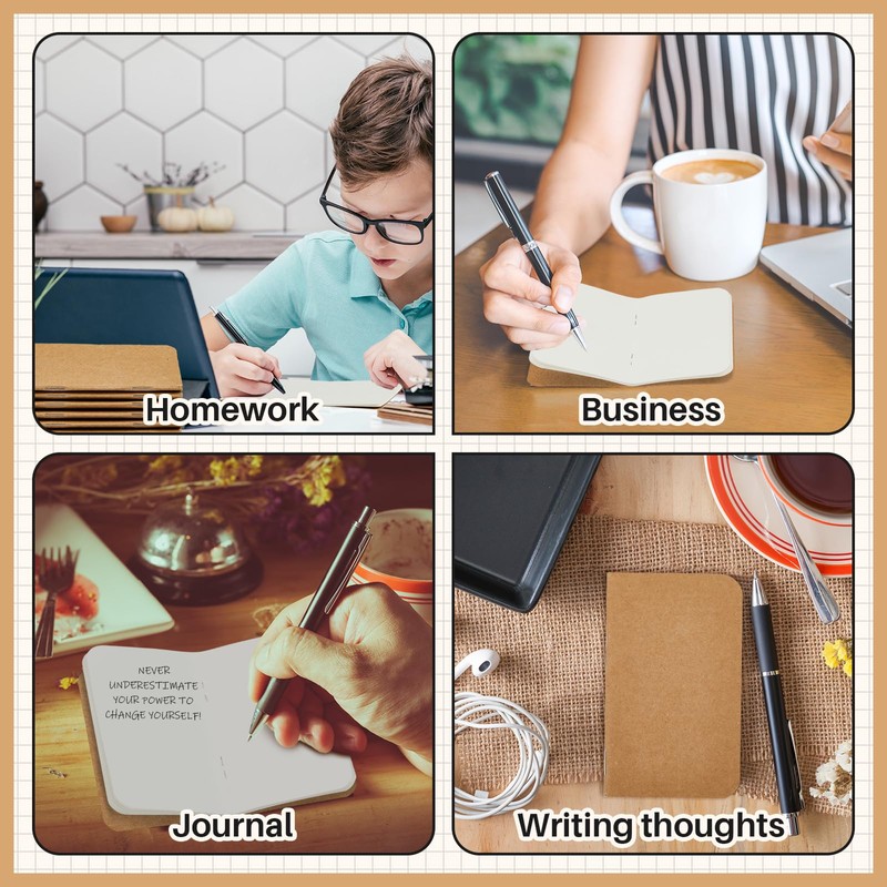 Outus 15 Pcs Mini Pocket Notebook 2.5" x 4" Small