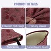 VOCOSTE Corduroy Floral Makeup Bag Zipper Flower Makeup Pouch Beautiful