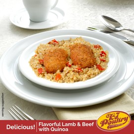 KJ Poultry Kosher Ready Meals - Beef Lamb Kabob & Quinoa, MRE Meat Meals Ready to Eat (3 Pack) Prepared Entree Fully Cooked, Shelf Stable Microwave Dinner Travel, Military, Camping, Emergency Survival