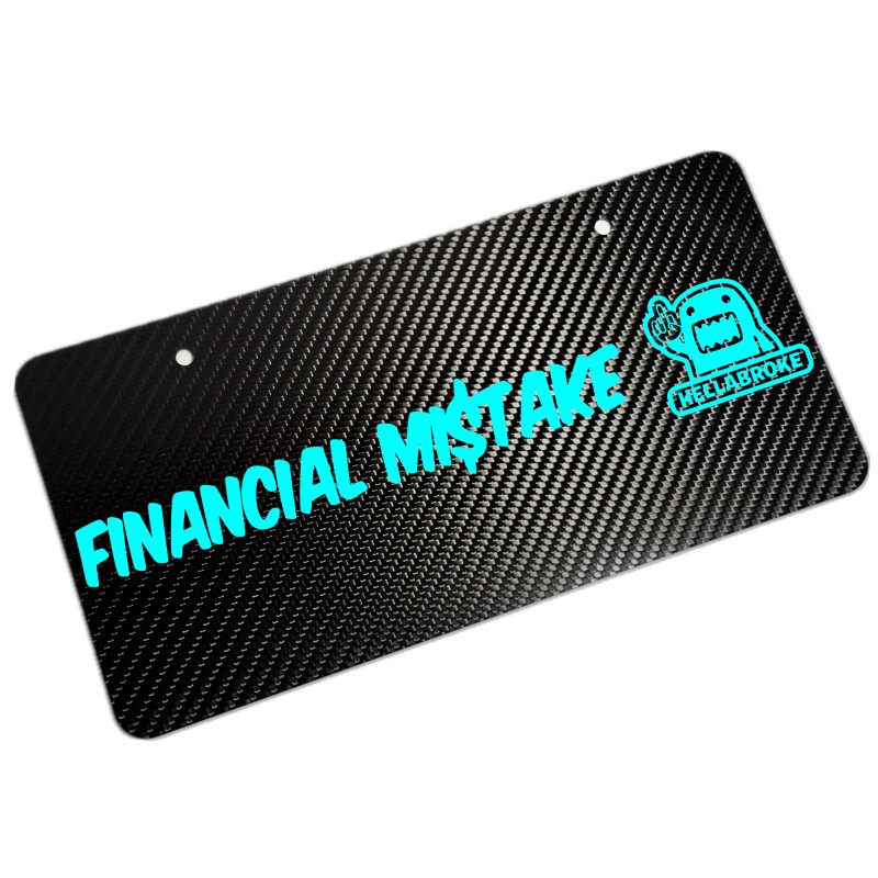 BUFU Carbon Fiber License Plate, 12"x6"