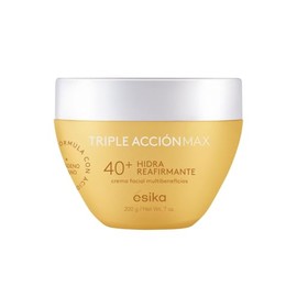 ésika - Crema para la cara Hidra Reafirmante Triple Acción Max 40+ años con ácido hialurónico y colágeno, 200g