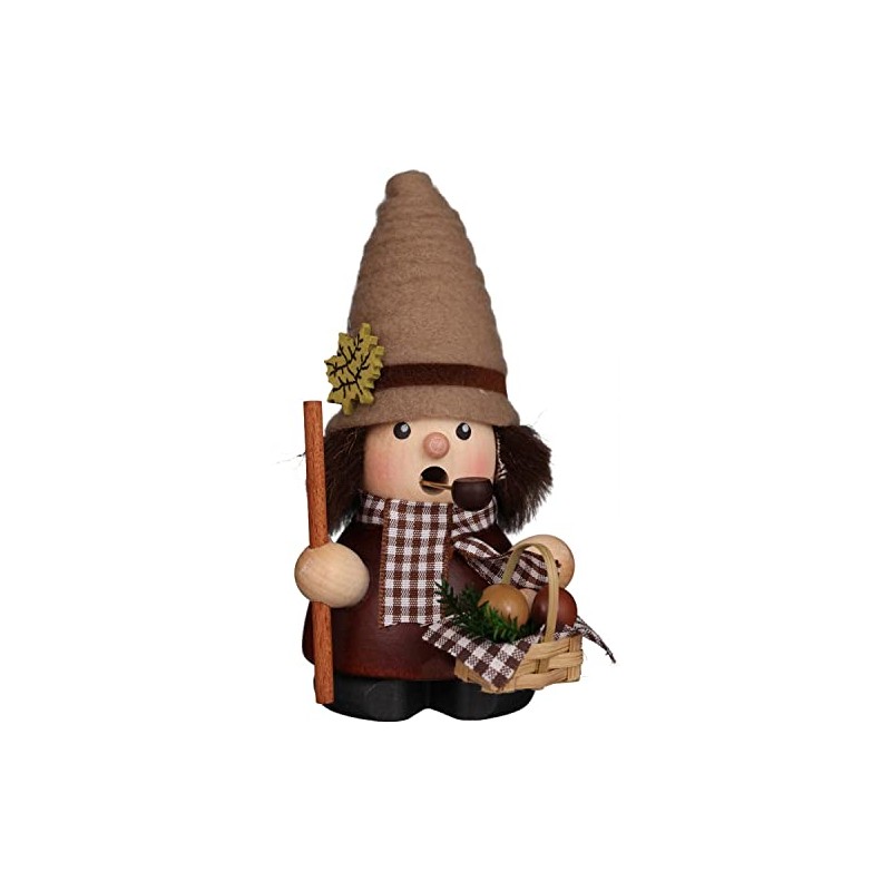 Christian Ulbricht Incense Smoker Mushroom Collector Natural 12 cm