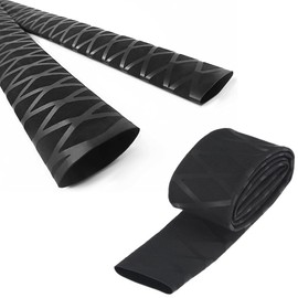 YKWYKW X-Tube Heat Shrink Sleeve Wrap Tubing for Fishing Bulding Handle Cork Rod Grip with Non Slip Waterproof and Insulation, 64 Inch Lengths, Diameter 25 mm, Black