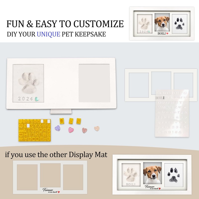 MYPAWLETS Extra Large Paw Print Frame Kit,Dog/Cat Paw Print Kit,Soft