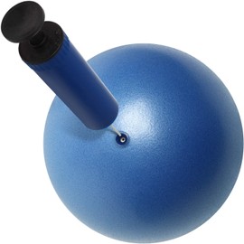 CampTeck U6812 Mini Pilates Ball Plastik Yoga Ball 23cm für Übung, Fitness, Gymnastik, Therapieball mit Handpumpe - Blau