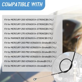 HQPARRTS Outboard Cable Latch, Side Cowling Cable Compatible with Verado Outboard Engine (Replace #8M0153958,889694, 8M0080491)