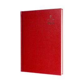 Collins Standard Desk 2025 Diary for Professionals - A4 Week to View Business Diary - Red - (40.15-25) - Premium Business Planner with Hardback Leathergrain Covers