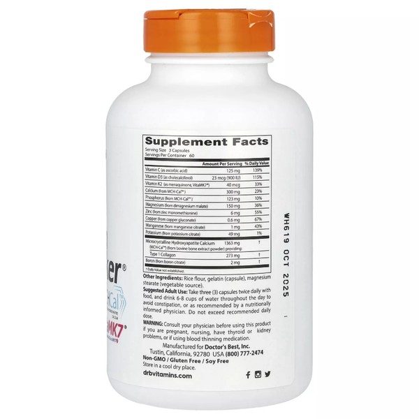Calcium Bone Maker Complex with MCHCal , 180 Capsules