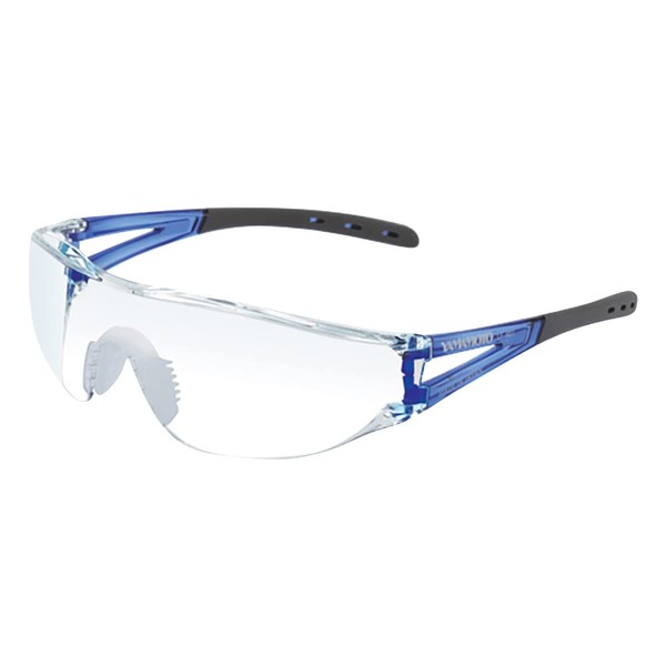 Yamamoto Kogaku LF-401 Light Fit Protective Goggles, L-FIT2, Non-Slip Rubber Temples, Top Hood Cover, Double Aspherical Lenses, Clear Blue, PET-AF (Double-Sided Hard Coat, Anti-Fog), Made in Japan, JIS, UV Protection
