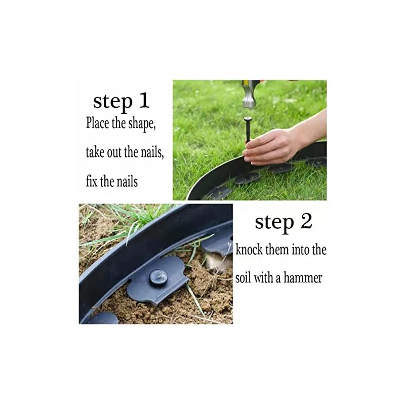 Landscape Edging Spikes, 8 inch Edging Spikes for Landscaping, Flower