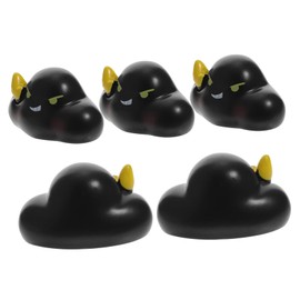 TOVINANNA 5pcs Cartoon Cloud Ornament Resin Decoration Miniature Cloud Statue for Desktop and Garden Decor