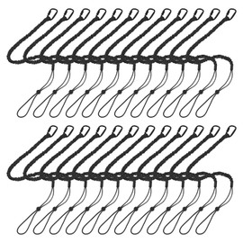 24 Pack Safety Tether Tool Lanyard, Standard Length Safety Tool Leash Fall Protection Tether with Screw Lock Carabiner & Adjustable Loop End, Maximum Weight Limit 9KG/19.8LBS