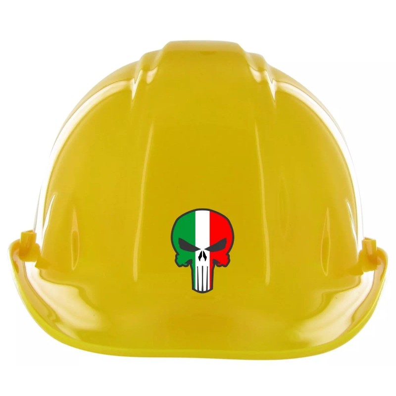 Unbranded/Generic 2 Mexican Flag Skulls Hard Hat Stickers | Safety