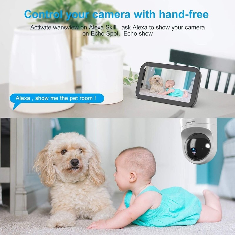 Faleemi Baby Monitor Camera, 1080 Wireless Security Camera for Home,