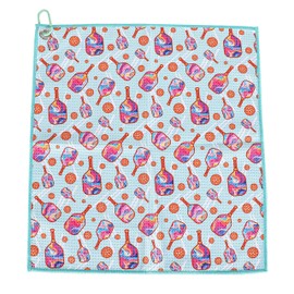 ASVP Shop Pickleball Towel Stylish 15x17 Inch Microfiber Athletic Towels with Carabiner Clip - The Ultimate Pickleball Towel for All Pickleball Fans (Turquoise)