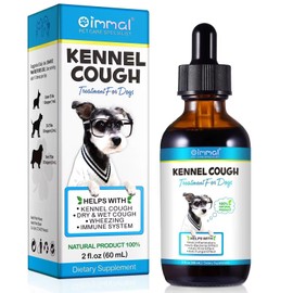Natural Kennel Cough Treatment for Dogs, 60ml Liquid Supplement, Supports Respiratory Health and Immune System