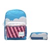 Lluvia Mochila Lapicera Nubes Adventure Cool Con Compartimiento Para Laptop