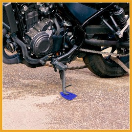 Partuto Motorcycle Kickstand Support Pad Side Stand Extension Pad Blue Replacement