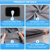 panthem Grounding Bed Sheet 35cm Deep Grey Double Fitted Sheet,