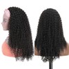 XSY Peluca de cabello humano rizado con diadema de 20