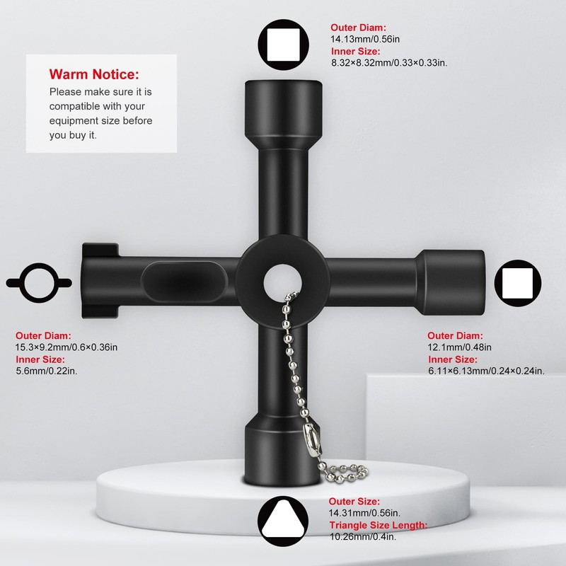 HAUTMEC 4 Way Sillcock Water Key Set 2 PCS, Universal