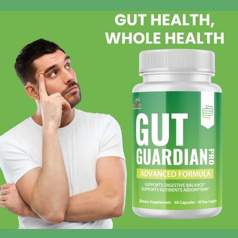Pelican Vitamins Gut GUARDIAN PRO- Digestive Support- 10 Bottles- 600