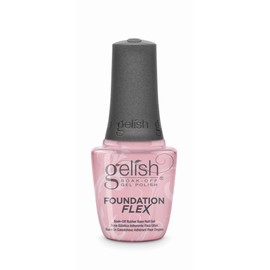 Gelish Foundation Flex – Flexible Base Coat for Nails, Ridge Filling, & Perfect Protection, Soak-Off Rubber Base Gel Nail Kit for Long-Lasting Nail Strength and Flexibility (Light Nude, 15mL)
