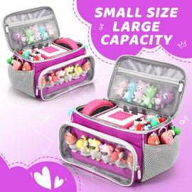 Portable Carrying Case Compatible with Toniebox Starter Set and Tonies Figurines, Storage Musical Toy Carrying Bag for Toniebox Accessories (Purple)