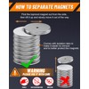 EilxMag 4Pack 1.43" Strong Round Base Magnet, 25LBS+ Heavy Duty