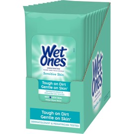 Wet Ones Toallitas antibacterianas para manos, 20 unidades (paquete de 10), Piel sensible, Paquete de 10