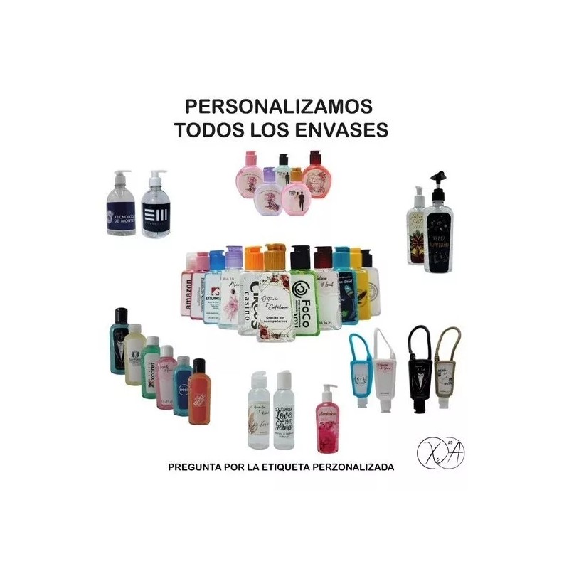 Pet 50 Botella Envase 30 Ml P/ Gel Antibacterial Tapa