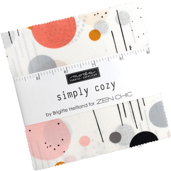 Simply Cozy Charm Pack by Zen Chic; 42-5" Precut Fabric