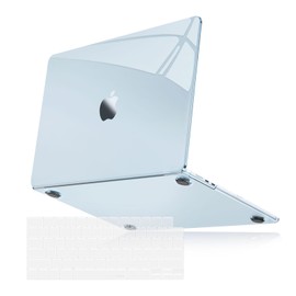 MOSISO Funda Dura Compatible con MacBook Air 15 Pulgadas 2025 2024 2023 M4 A3241 M3 A3114 M2 A2941,Surpass Natural Beauty Protectora Carcasa Rígida de Plástico&Cubierta de Teclado, Azul Cielo