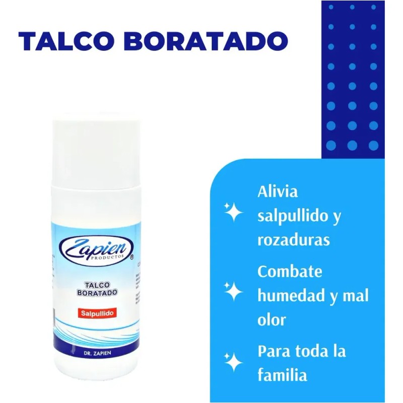 Talco Boratado Zapien 175 Grs. (4-pack)