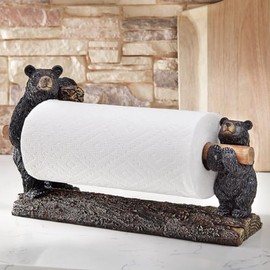 BLACK FOREST DECOR Timber Bears Paper Towel Holder