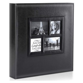 Ywlake Photo Album 4x6 600 Pockets Photos, Extra Large Capacity Family Wedding Picture Albums Holds 600 Horizontal and Vertical Photos Black