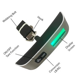 Home Hacks Luggage Weighing Scales – Portable Travel Suitcase Weight Scale 110lb/50Kg Capacity | Lightweight Hanging Scale with Tare & Temperature Reading Function (1)